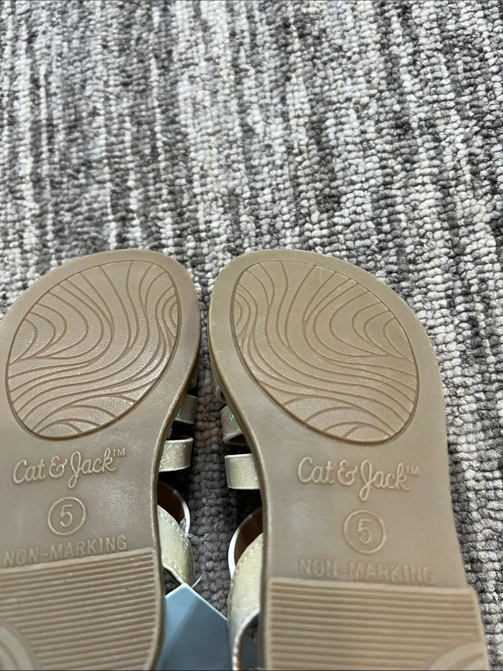 Cat & Jack Sparkle Strappy Sandals - Size 5